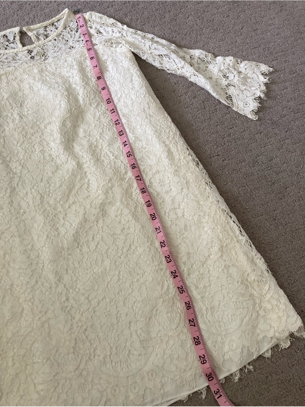 David's Bridal flower girl lace sheath dress, Sz 10. - Picture 10 of 10